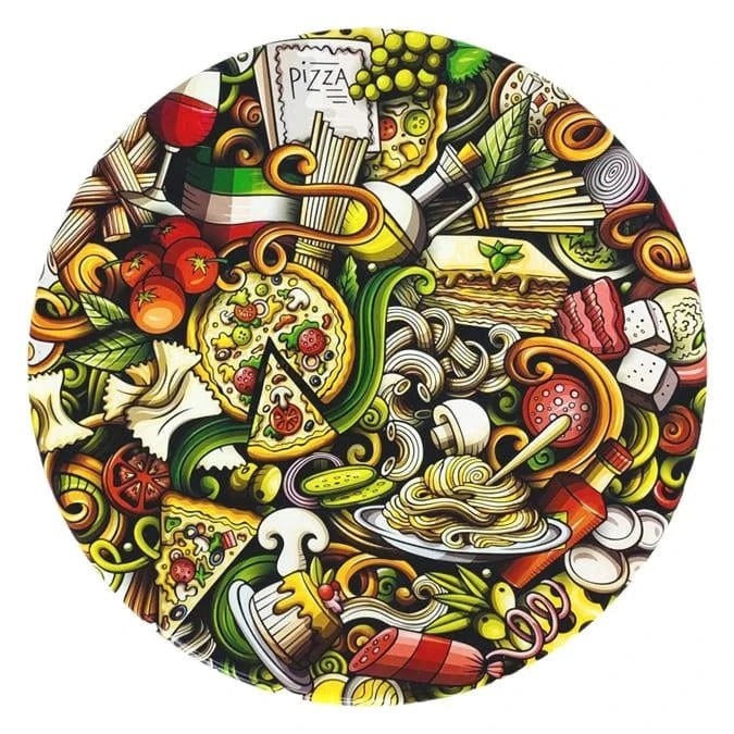 Colorful Italian food illustration